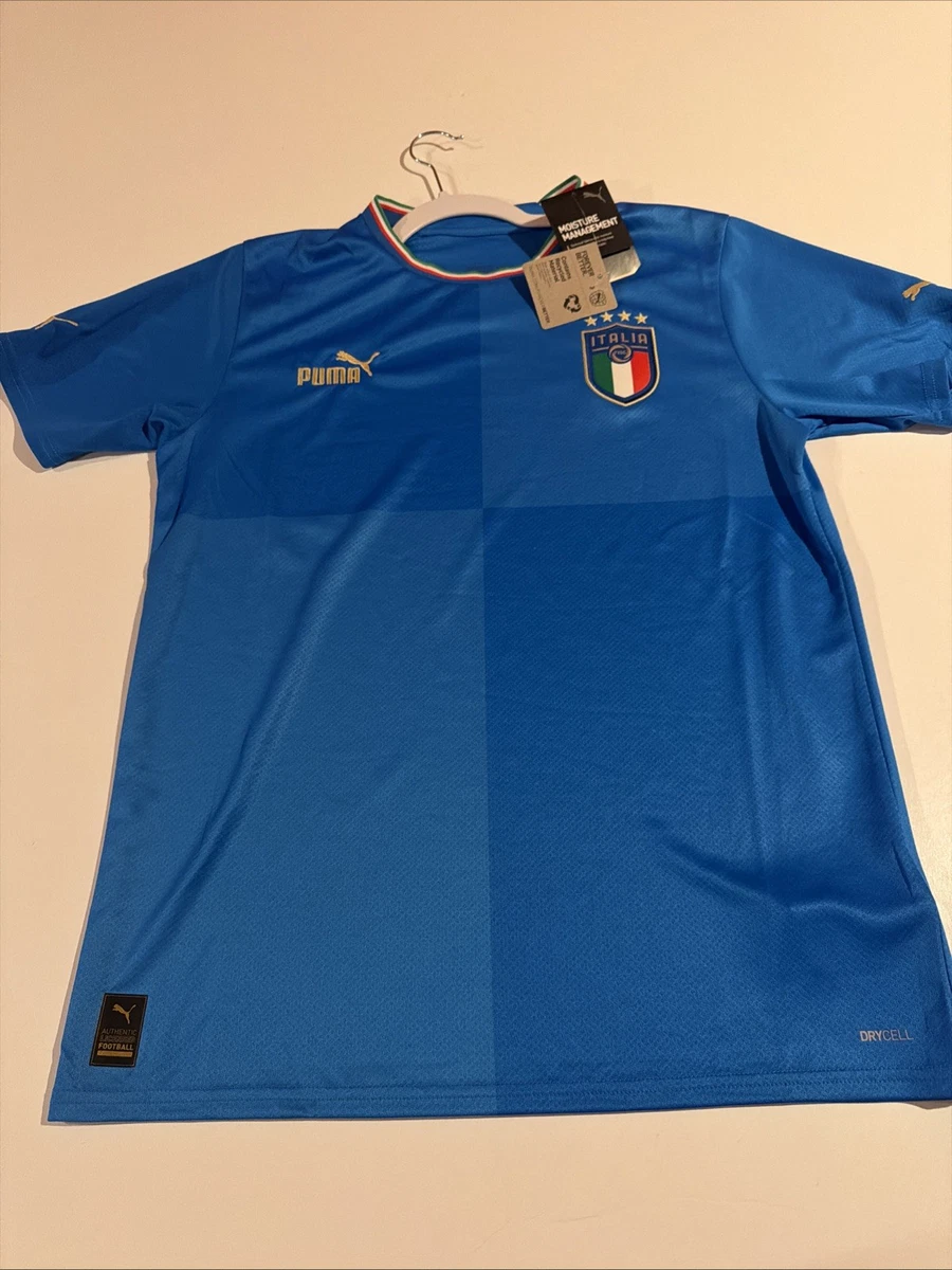 Puma BUFFON 1 ネイビー Lサイズ シャツ Camisa Itália Home 18-19 Buffon 1 Vs Macedonia do Norte Qualifiers
