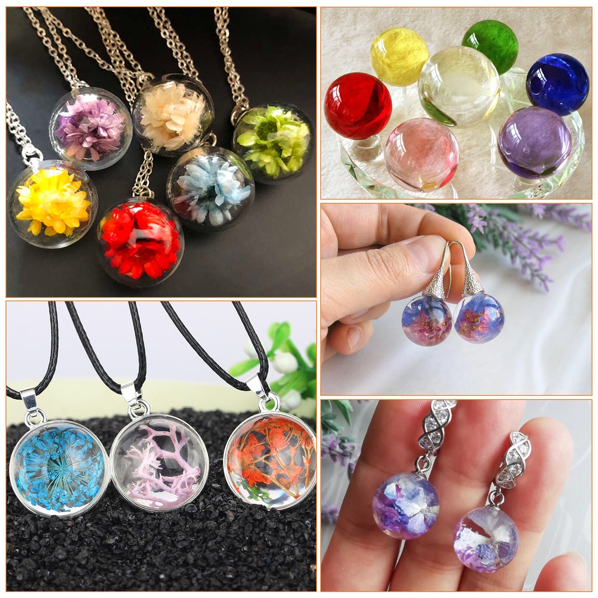 5-Piece Silicone Mold Set For Making Round Resin Jewelry Pendants - DIY Craft Kit 4 thumbnail image