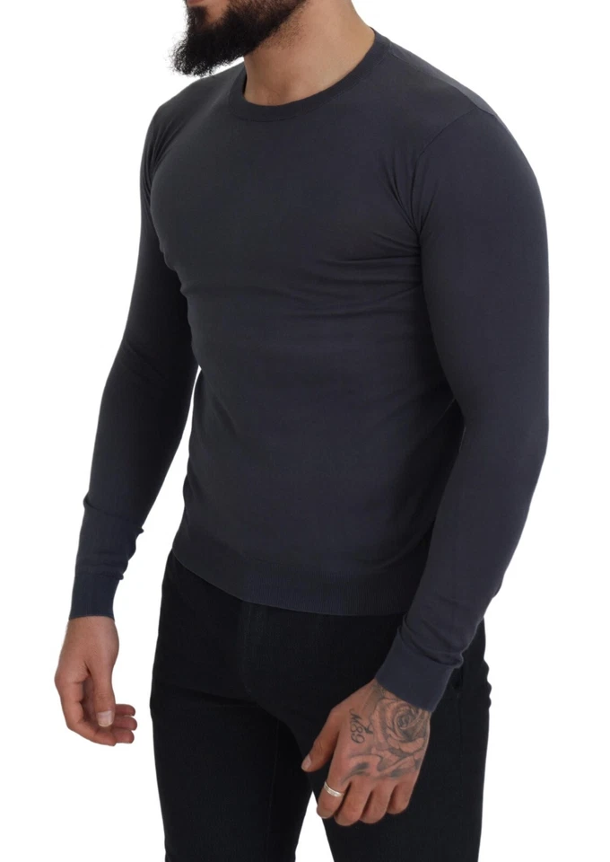 Suéter Gris DANIELE ALESSANDRINI Gris Cuello Redondo Pullover IT48/US38/M PRECIO DE VENTA SUGERIDO POR EL FABRICANTE 150usd Foto 2 de 4