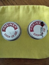 2 Vintage Heinz 57 Baby Food Glass Jars with ...