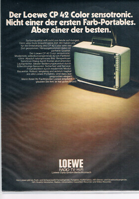 Loewe Werbeanzeige Werbung Loewe TV #4 NG 