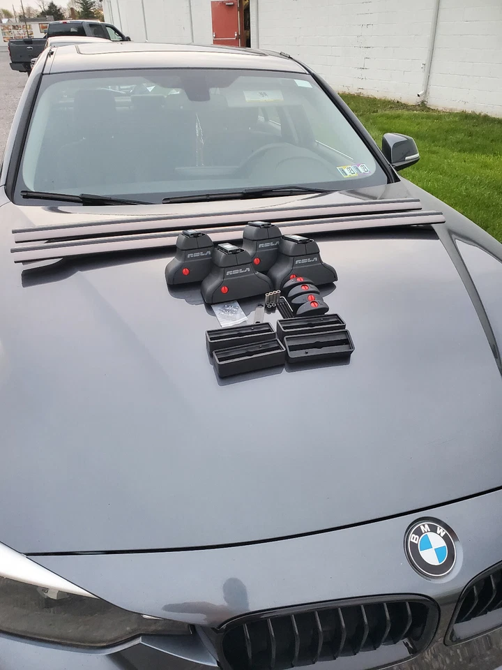 Rola 165 磅车顶架横杆 适用于 11-18 宝马 3 系列 F30/F31/F34/F35 铝 — 第 3/4 张图片