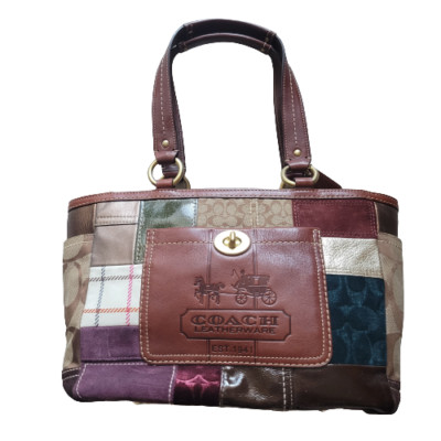 Coach Signature Holiday Patchwork Tote Purse Gallery Limited