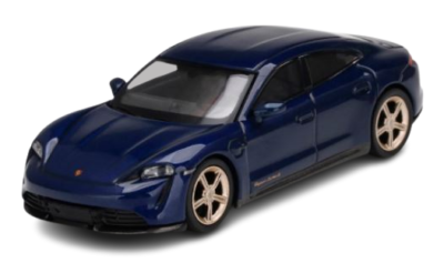 Mini GT Porsche Taycan Turbo S Blue 1:64 Scale 3 Inch Diecast