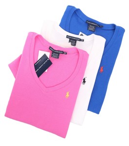 polo ralph lauren women's white v neck t shirt