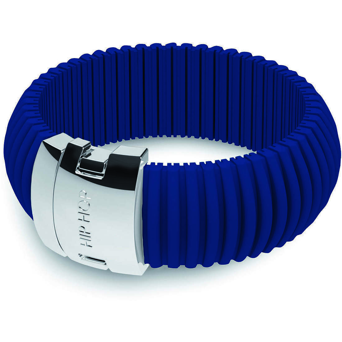 Bracciale HIP HOP HJ0077-D Silicone Blue Ocean Regolabile 20mm Nuovo con difetti