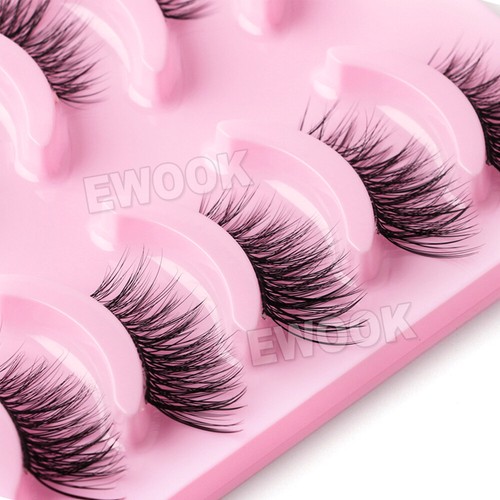 10X 3D Handmade Fake Eyelashes Natural Long Wispy Makeup False Lashes Faux Mink - Picture 5 of 15