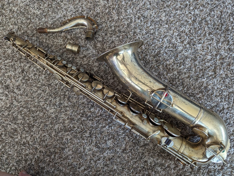 Nuevo saxofón tenor completo verdadero chapado en oro King para resto SN's a juego: 140905 Foto 2 de 4