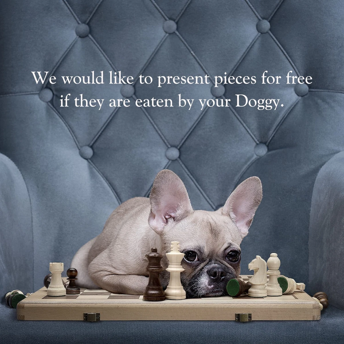 French Bulldog Chess Set