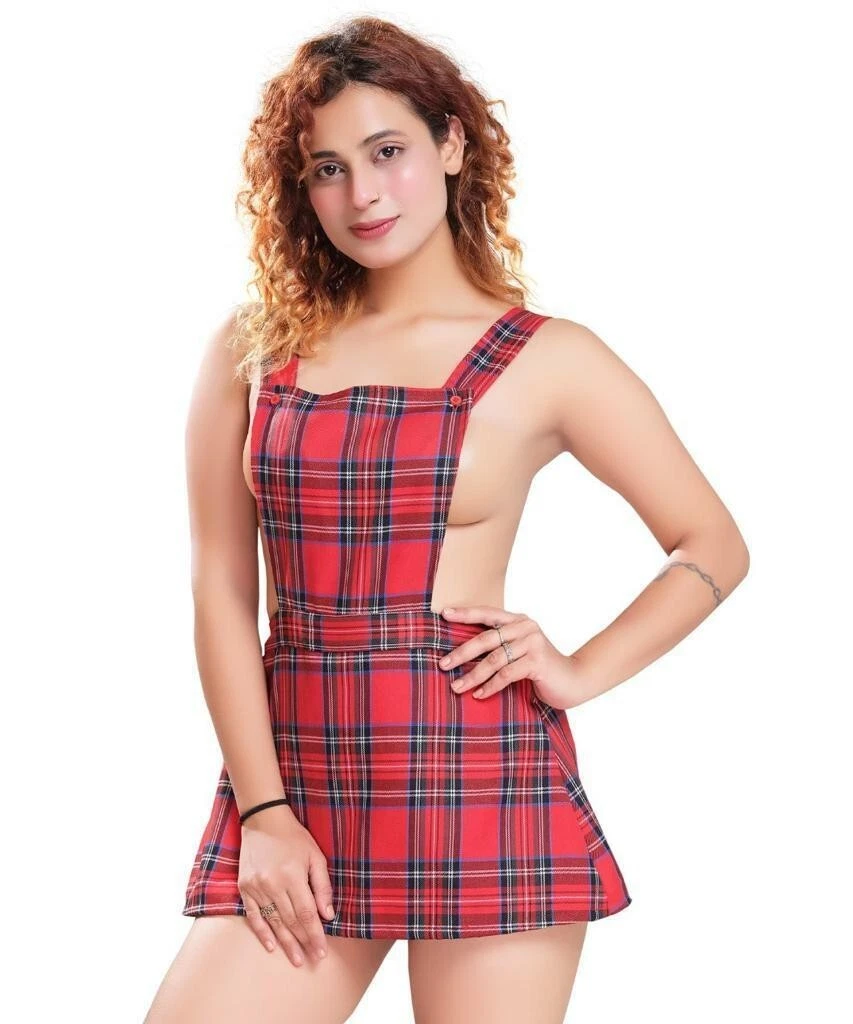 Tartan hotsell dungaree dress