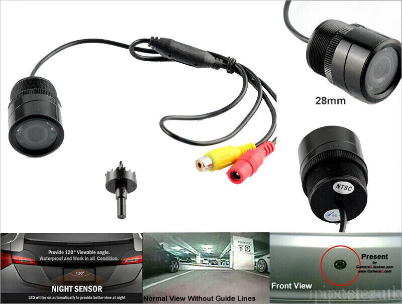 28mm IR HD CCD Waterproof Towbar Bumper Car Rear View Parking Reversing Camera