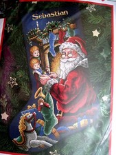 Dimensions Christmas Holiday Counted Cross Stocking KIT,PEEKING AT SANTA,8620,16