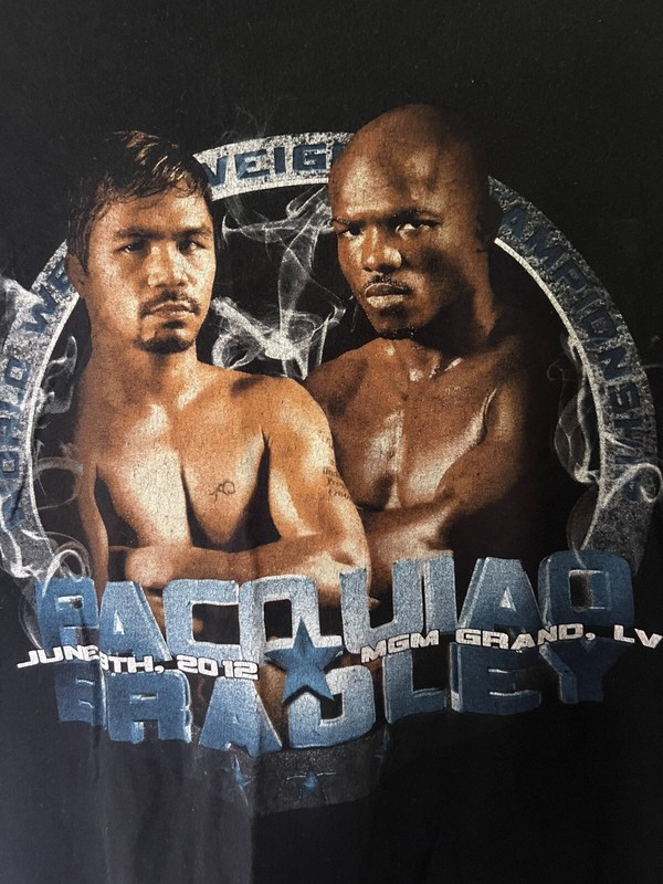 Manny Pacquiao vs Bradley 2012 MGM Grand Men's T-Shirt Size XL TOP RING