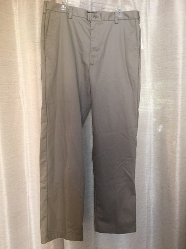 NWT IZOD Men’s Pants American Chino Khaki Flat Front Straight W36 L34