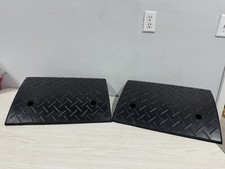 Haddockway Driveway Curb Portable Heavy Duty Rubber Threshold Ramps 19x13x5"