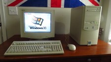 Vintage PC 1999 AOpen Custom Computer beige w...