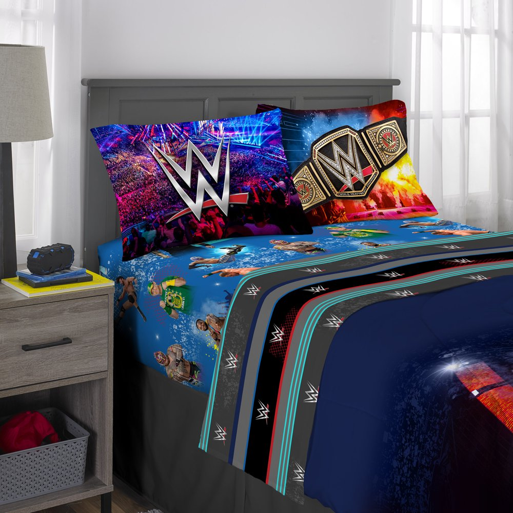 WWE Bed in a Bag Full Size 5Pieces Bedding Set Comforter and Sheets