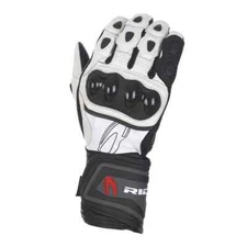 Richa Savage Leather Motorcycle Glove White/Black Knox protection RRP £89.99 -M