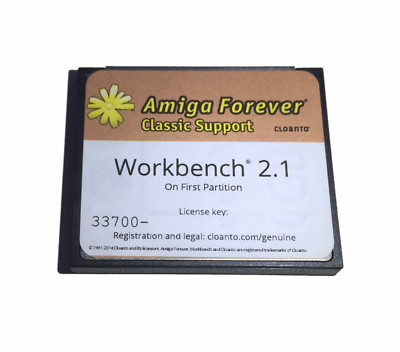 Amiga Workbench System 2.1 auf 4GB CF Karte für 500 600 1200 Festplatte