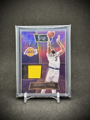 Anthony Davis 2021 Panini Select Game Used Purple Prizm  /99 LA Lakers