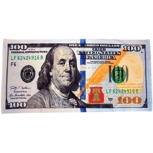 $100 bill towel