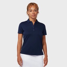 Callaway Ladies Short Sleeve Swing Tech Polo with Opti-Dri in Peacoat Navy Blue