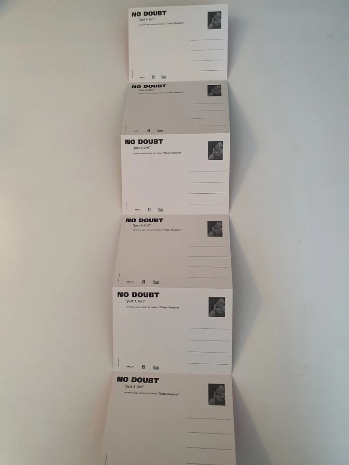 No Doubt "just a girl" rare set of 6 French promo postcards new / no cd lp tape - Photo 2/2