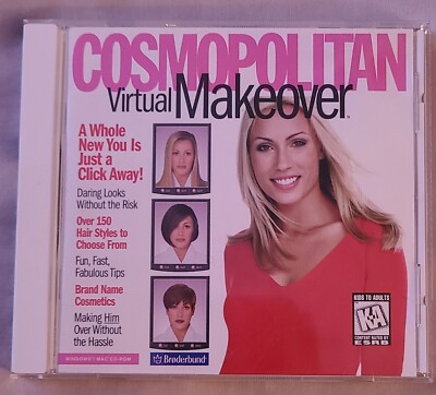 Cosmopolitan Virtual Makeover CD-ROM PC Game 1998 Windows Macintosh Complete
