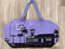 Trader Joe's Large Insulated Reusable Tote Shopping Bag Lavender Purple  8Gallon