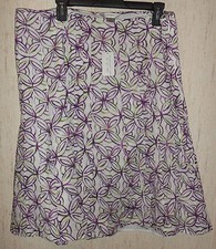 NWT WOMENS 44 cj banks WHITE W/ FLORAL LINED FULL SKIRT  SIZE 18W