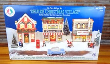 Heritage Holiday Trim Trends Village Set 14 Porcelain Handpainted Christmas