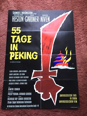 55 Tage in Peking Kinoplakat Poster A1, Charlton Heston, David Niven, Gardner