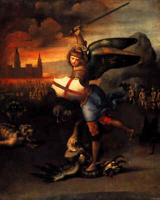 St. Michael Painting by Raphael 8x10'' Art Print - Premium Quality