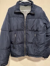 Aeropostale Navy Hooded Puffer Jacket w/o Hood Men Womens Small Junior Sizing