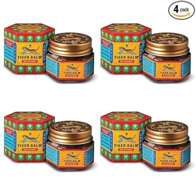 Tiger Balm Red Pain Relief Ointment 21ml Pack of 4 Muscle Joint Headache Balm