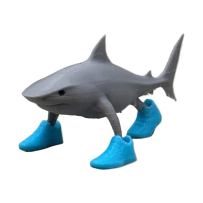 2*Tralalero Tralala Desk Decor Italienische Brainrot Hai -Meme -Figur Hai im Sch