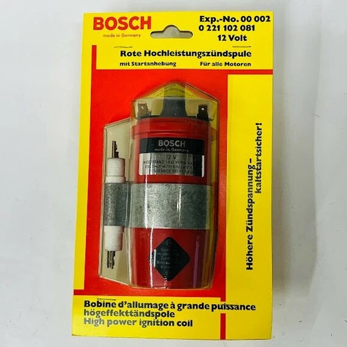BOSCH KW12V High Power Ignition Coil 0221119030 with Resistor Red genuine - 第 1/11 張圖片