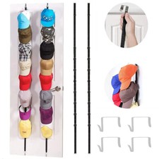 Baseball Cap Hat Rack Wall Door Hanger Holder Storage Organizer Display Hooks US