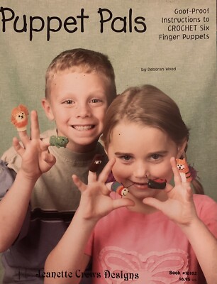 Puppet Pals Goof-Proof Instructions to crochet six finger puppets