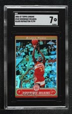 2006-07 Topps Chrome Black Refractor 97/99 Dominique Wilkins #152 SGC 7 HOF 8we