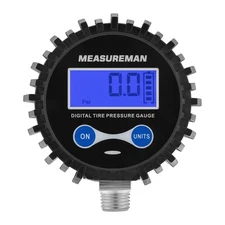 MEASUREMAN 2-1/2" Dial Size Digital Air Pressure Gauge with 1/4'' Long thread 