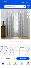 Eclipse Room Darkening Curtains 2 Panels 42”x84” Cream Blue Sage