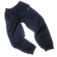 Vintage Nike Y2K Windbreaker Pants, Zip Ankle, Blue, Boys L 14-16