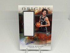 23-24 Panini Origins Rookie Jersey Auto Jalen Wilson #RJA-WIL (RC, AU, MEM) Nets