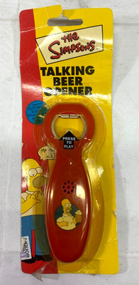 Homer Simpson The Simpsons Talking Bottle Opener Red 2003 - Needs Battery