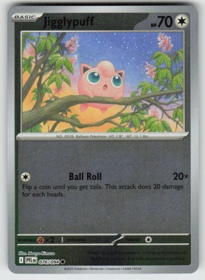 Jigglypuff 076/094 Common Phantasmal Flames Pokemon Reverse Holo Near Mint