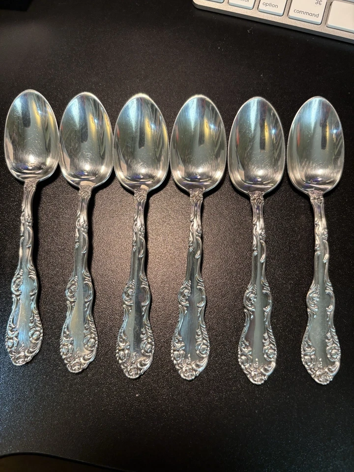 6 cucharas de té vintage de ley toalla pat. 1892 con monograma I Think It’s D Foto 2 de 4