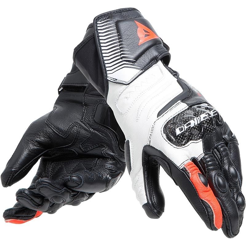Gants Dainese Carbon 4 Long Lady moto racing femme en cuir noir