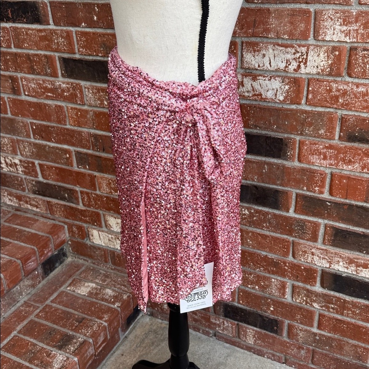 never fully dressed glitter skirt Sequin Maxi Wrap Jaspre Skirt (Silver) | Love Cherish main image 1