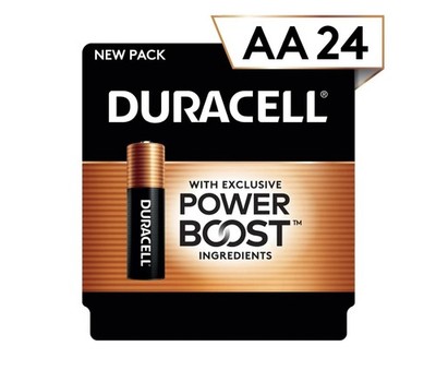 Duracell With Power Boost MFR Sealed AA Batteries 24 Pack Exp 03/2037 Free Ship